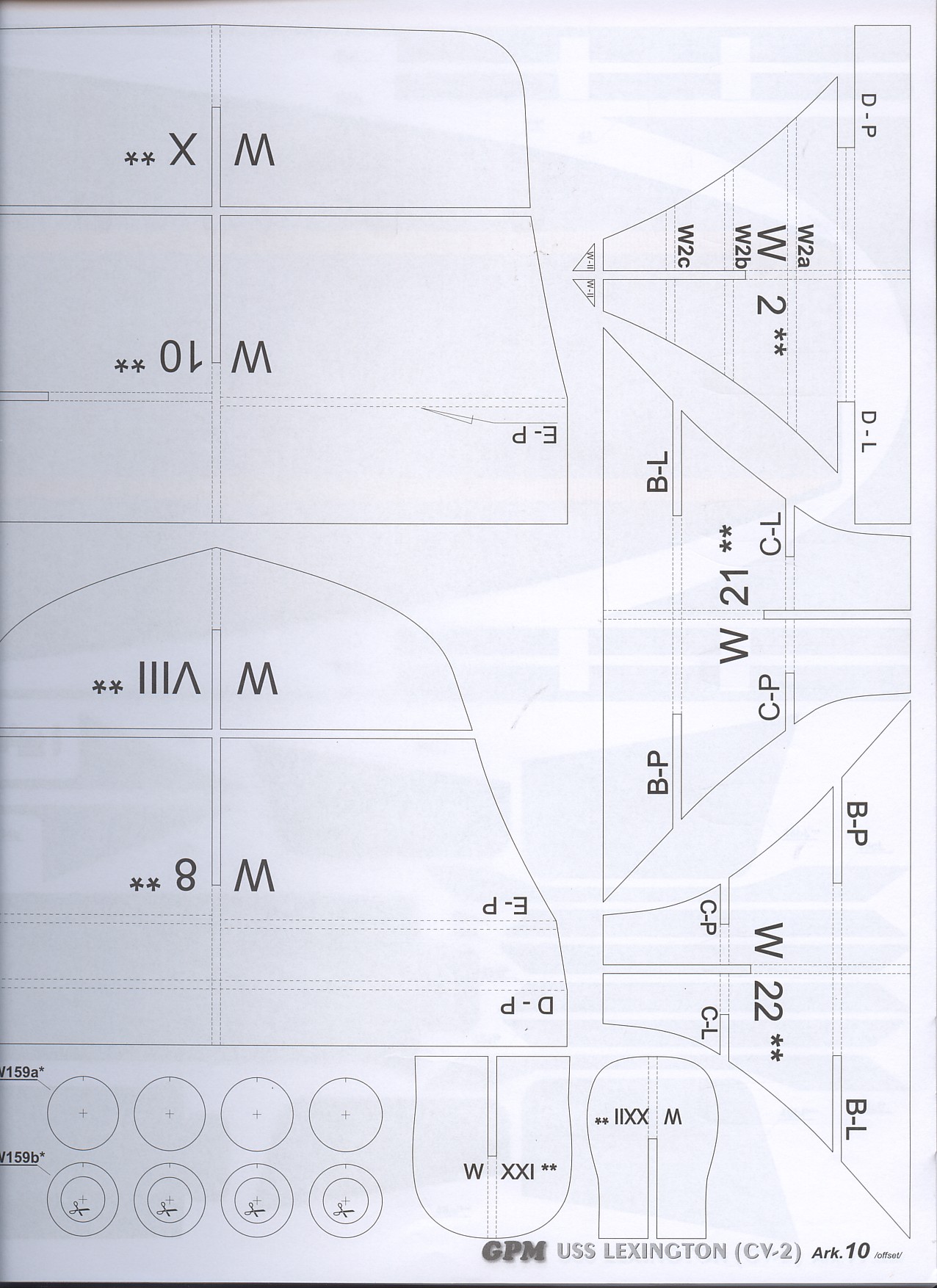 美国航母Essex艾塞克斯船模平面图纸